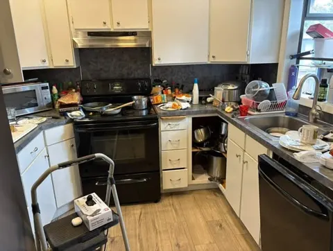 Kitchen before and after cleaning